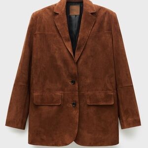 Mango Brown Leather Jacket